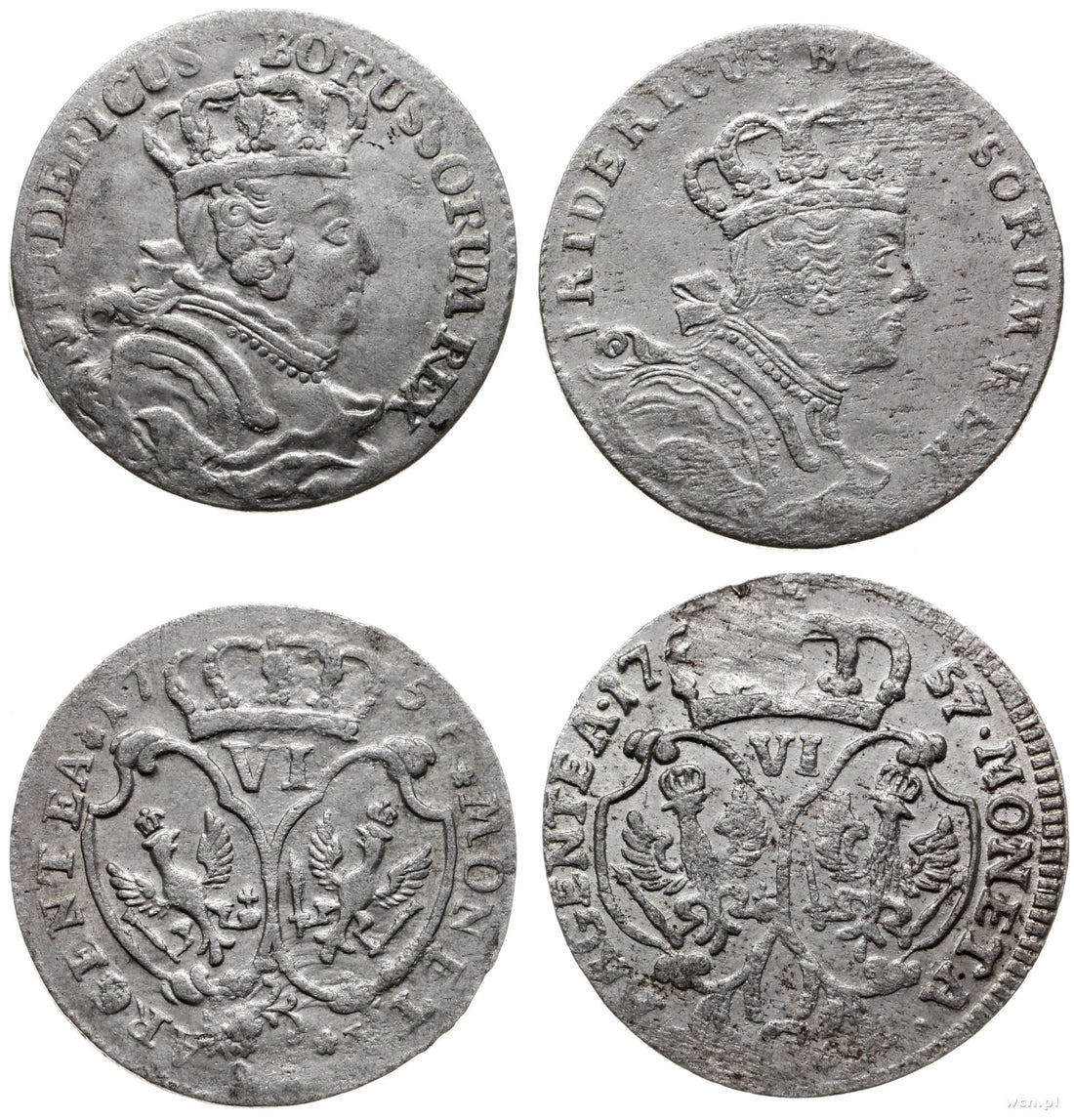 Polska 6 groszy 1756 – blask srebra z czasów Augusta III Sasa