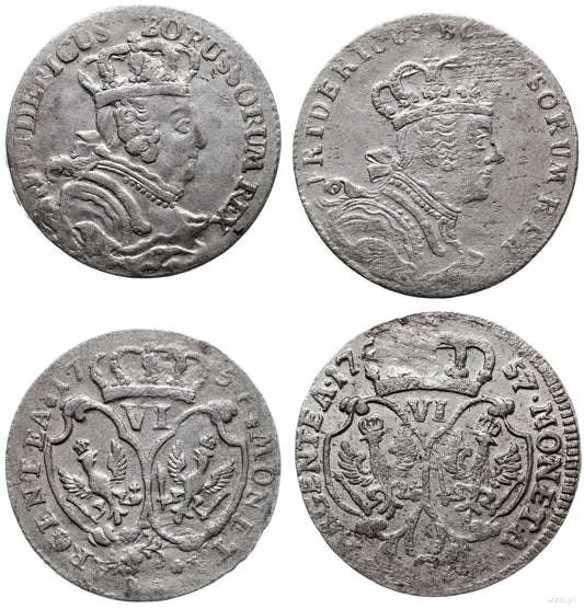 Polska 6 groszy 1756 – blask srebra z czasów Augusta III Sasa