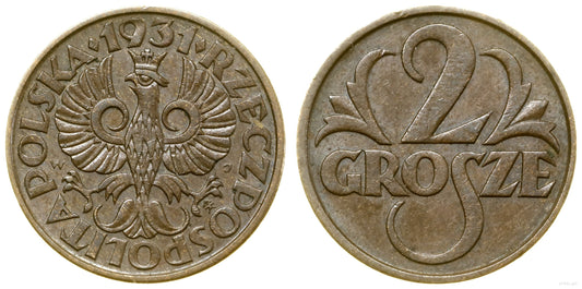 2 grosze 1931 – ostatni oddech II Rzeczypospolitej w brązie
